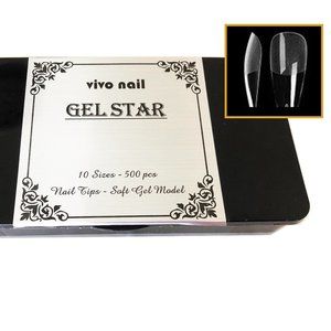 VIVO 500 pcs Coffin MATTE Medium Full Cover Gel Artificial False Fake Nails Tips